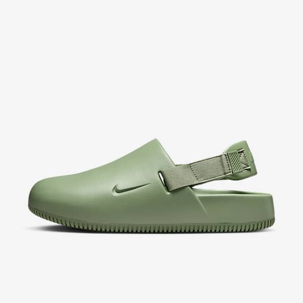 Sale Green Sandals Slides. Nike